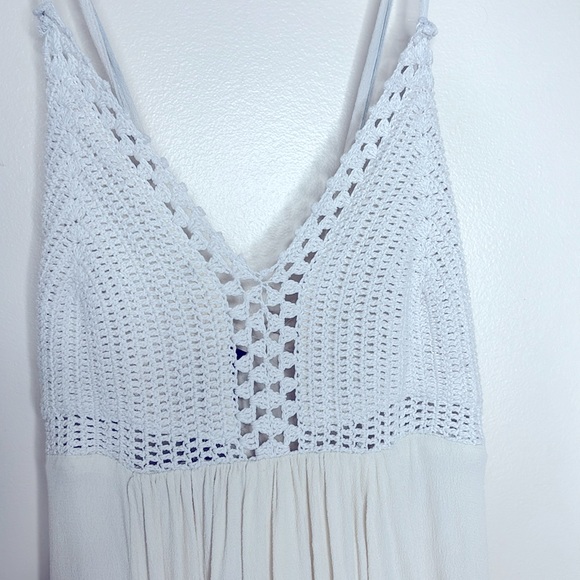 Lulus | Cream Crochet Top Maxi Dress | Beach Wedding | Vacation | Boho Vibes M - Picture 3 of 11